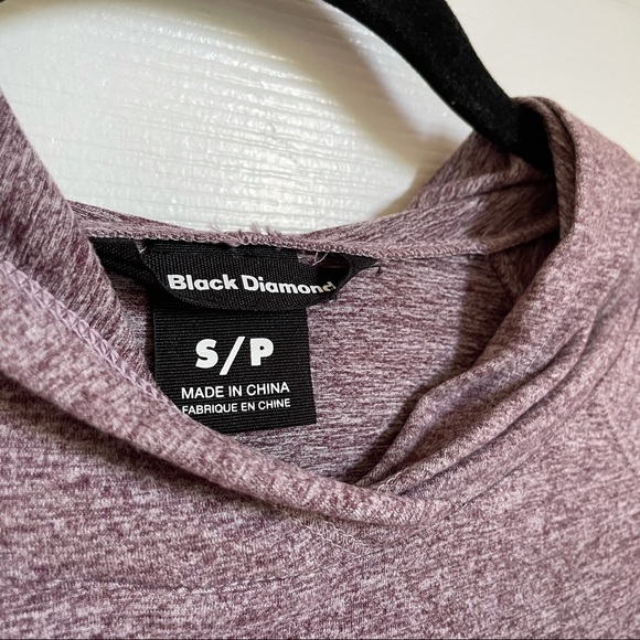 BLACK DIAMOND Never Worn! Super-Soft, Mulberry-Colored Pullover Hoodie / SZ: S - Picture 2 of 5